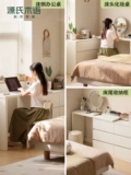 源氏木语 Кремовый телескопический белый туалетный столик из натурального дерева для спальни