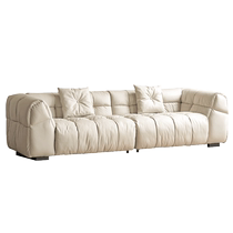 Genji Muyu technology cloth sofa cream style living room sofa simple home small apartment white marshmallow sofa