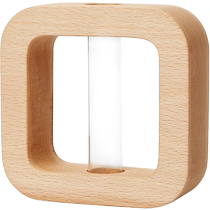 Genji Muyu hydroponic solid wood narrow mouth vase modern minimalist living room decoration small ornaments Nordic home accessories