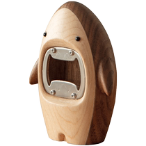 Genji Muyu all solid wood beer bottle opener simple personality creative portable wine opener household wooden bottle opener