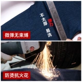 Хлопковый джинсовый летний износостойкий комбинезон, увеличенная толщина, защита от ожогов