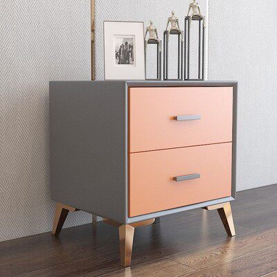 Light Extravagant Leather Bed Head Cabinet Whole Dress Nordic Minimalist Modern Net Red Bedroom Bedside Containing Small Family Type Ins Containing Cabinet