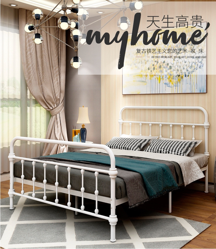 Nordic Red Bed Simply Modern 1 8m Double Bed 1 5 Gold Single Bedroom Princess Iron Bed