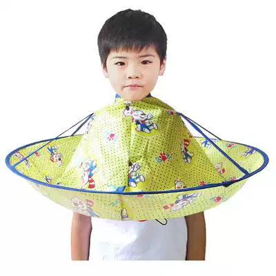 Children's cloth cut head pocket baby adult child cartoon beauty hair salon shop clothing towel block broken hair cloak