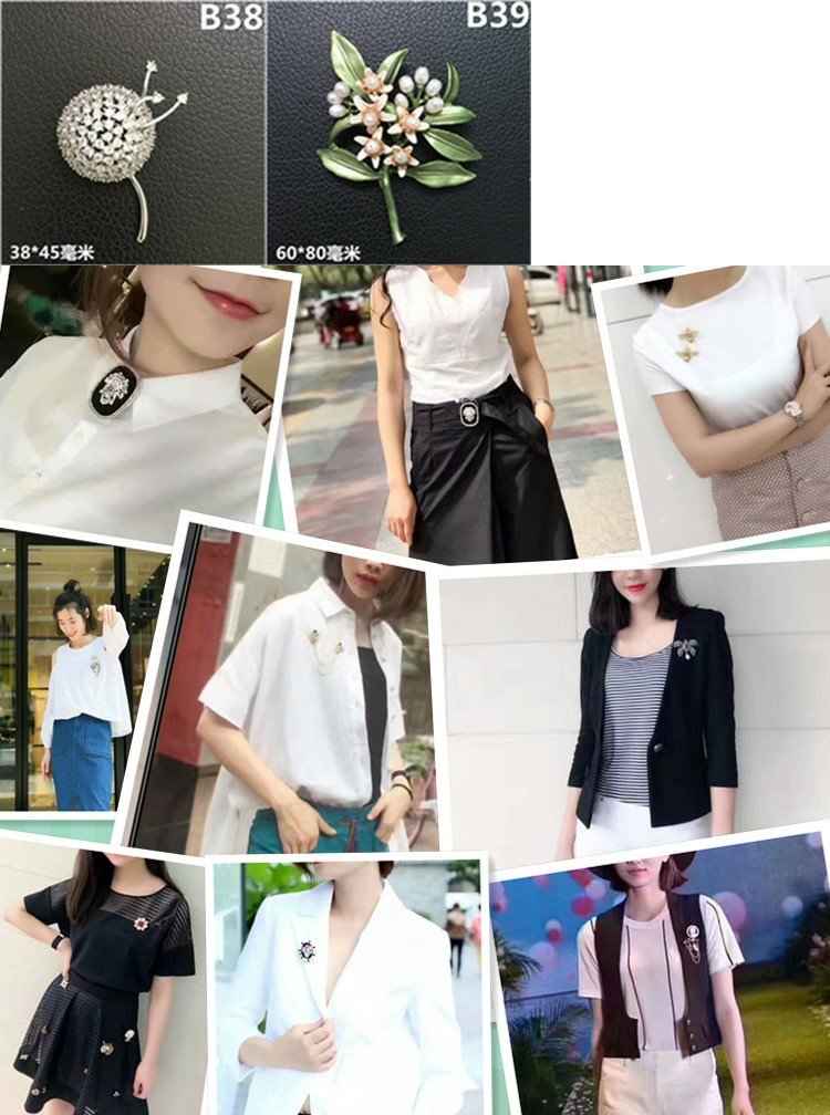 Nghề nghiệp Ama Shite 2018 trâm cài mới cao cấp khí quyển Hàn Quốc với phụ kiện pin ngọc trai nhỏ hoang dã cài áo