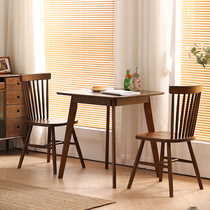 All solid wood dining table and chairs back chair desk chair office chair coffee shop negotiation chair sales office tea room wooden chair