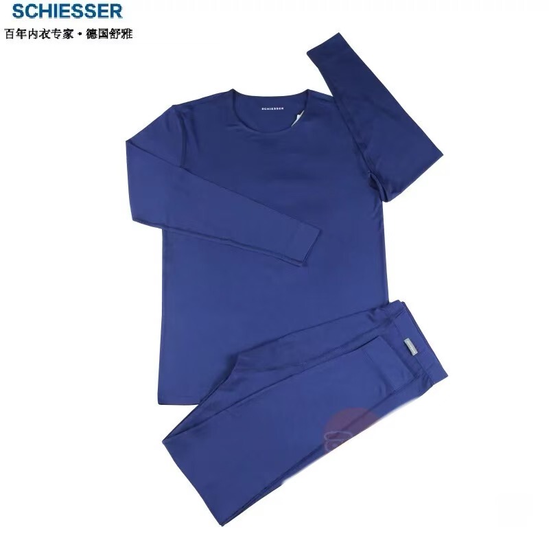 Authentic German Schiesser Men's Round-Neck Modal Antibacterial Thin Thermal Underwear Set 35/19048W Authentic German Schiesser Men's Round-Neck Modal Antibacterial Thin Thermal Underwear Set 35/19048W