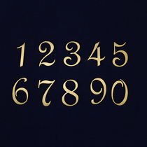 Nordic brass number house number Hotel room number Retro decoration number Cement floor inlaid letters customization