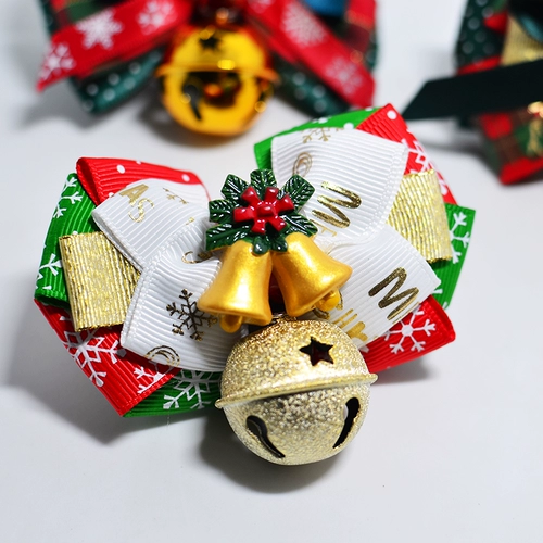 Рождественский колокольчик с бантиком, декор, чокер, домашний питомец, кот