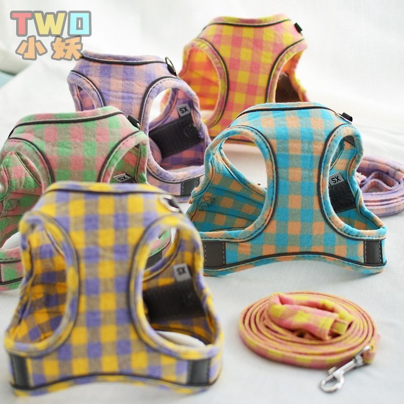Dog Traction Rope Small Dog Dog Rope Vest Type Chest Holding Baby Bag Teddy Bib Bear Dog Chain Sub-Dog Traction Belt