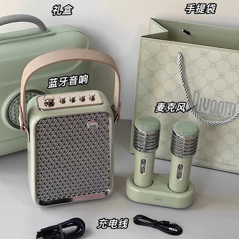 Divoom Oriental Qingluan Ii Karaoke Speaker Bluetooth Speaker Microphone All-In-One Home Ktv