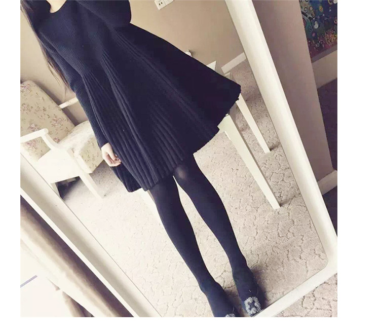 Trang phục bà bầu xuân 2019 phiên bản Hàn Quốc của bà bầu mới áo len mùa thu đông đầm bầu dự tiệc
