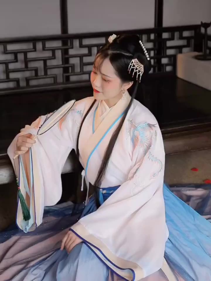 Fengyu Hanfu women's collar waist-high skirt 6 meters swing fairy ancient costume women's modified retro spring and autumn suit Chinese style