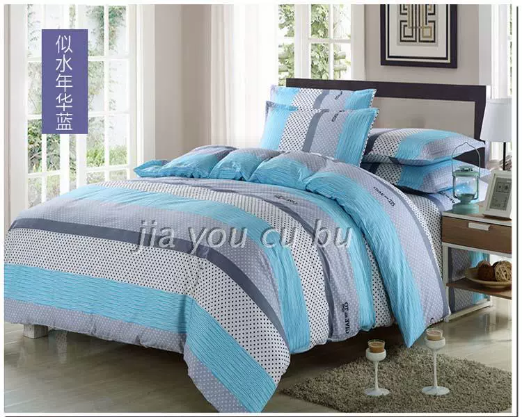 Bông denim vải bông cũ thô dày 1,8 1,5m đôi denim bedspread đặc biệt ký túc xá - Khăn trải giường