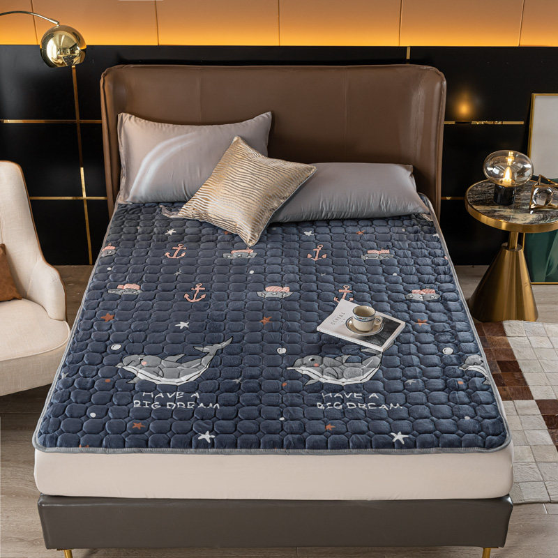 Flannel washable folding mattress dormitory single protection pad tatami soft cushion mattress quilt 1 5m household