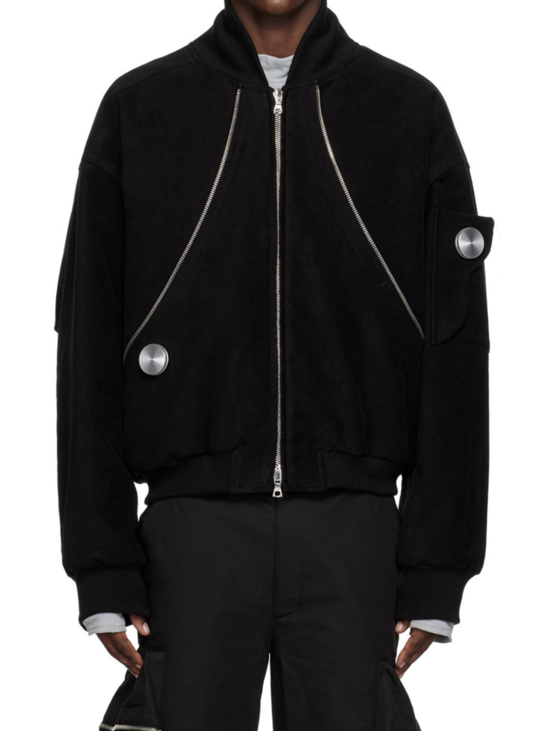 ジャケット・アウター vujade enzo double-zip JACKET BLACK VUJA DE＞ ENZO BLOUSON/ブルゾン