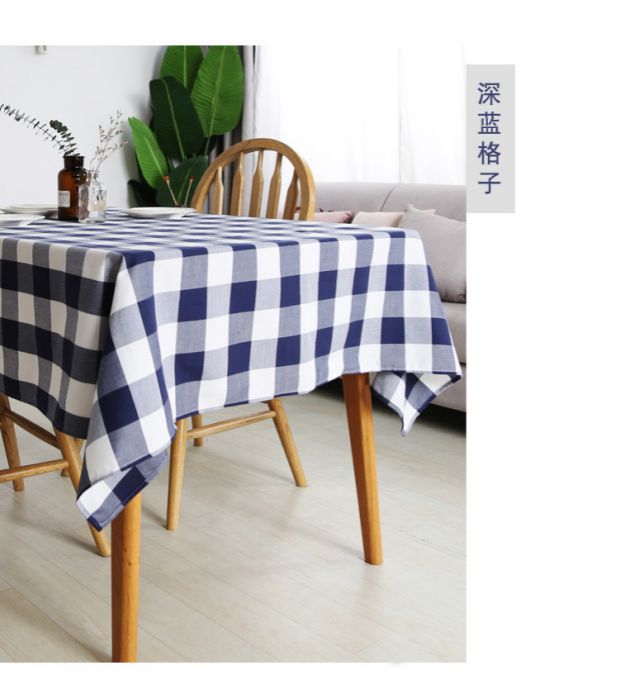 Vải cotton Bắc Âu và khăn trải bàn vải nhỏ tươi và đơn giản hiện đại kẻ sọc vải vuông nhỏ lưới đỏ bàn cà phê khăn trải bàn - Khăn trải bàn khăn bàn ăn