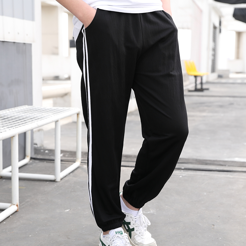 Chàng trai chống muỗi quần mỏng 2020 mùa hè vừa mới và trẻ em lớn mất sweatpants chất béo trẻ em béo quần dài.