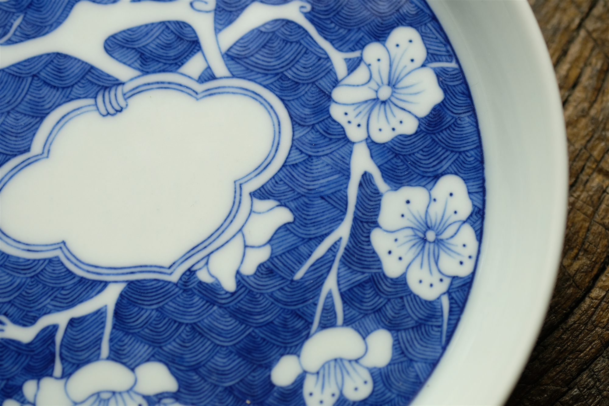 Private customized offered home - cooked in jingdezhen blue and white ice MeiPan hand - made ceramic tea tray was pot bearing fruit tray was dry terms plate