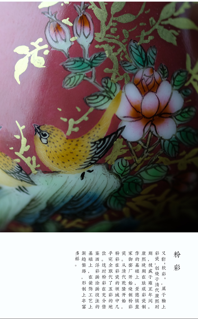 Offered home - cooked in hand little teapot rouge water see colour painting of flowers and small jingdezhen ceramic pot teapot the teapot