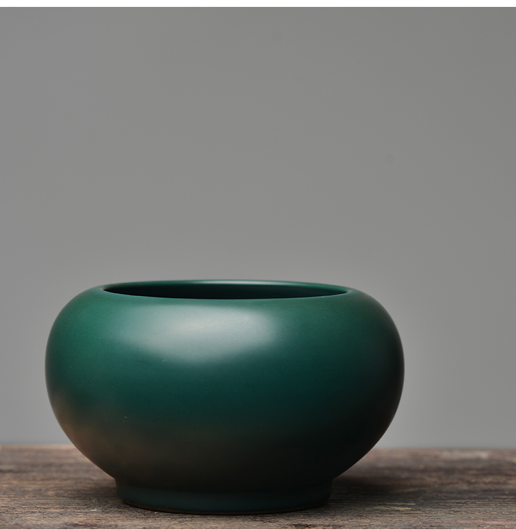 Offered home - cooked at flavour malachite green glaze ceramic water jar is built writing brush washer from jingdezhen porcelain tea set tea by hand