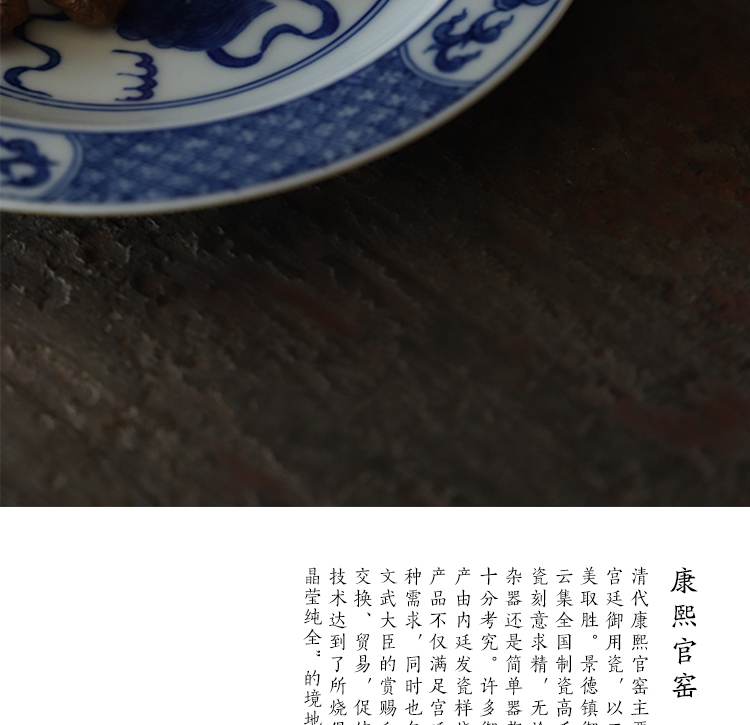 Offered home - cooked reside outside sauce glaze in jingdezhen blue and white lion pot bearing saucer saucer hand - made archaize ceramic tea set