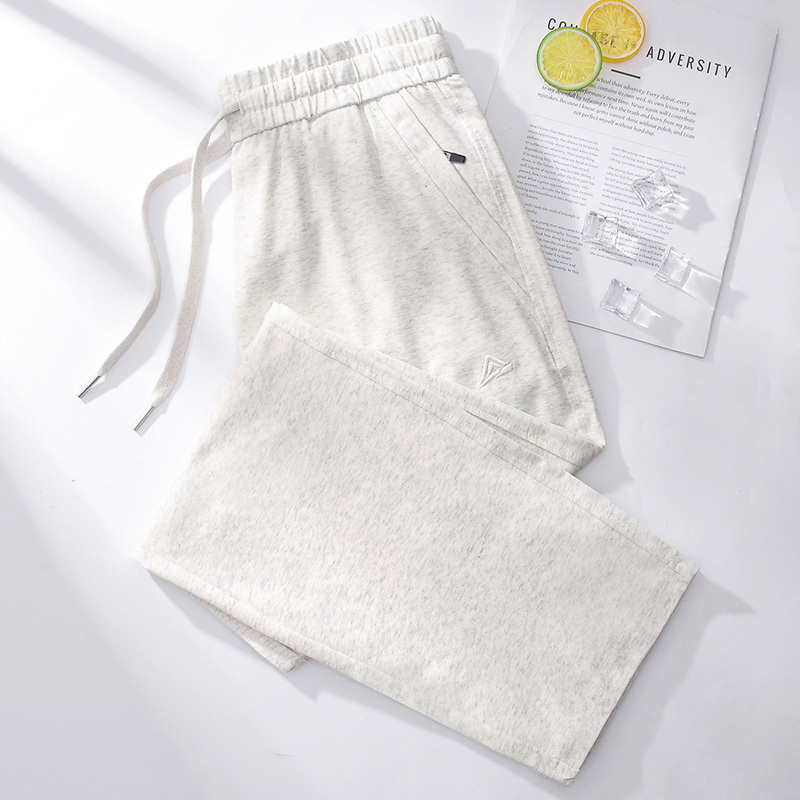 Women's Summer Thin Casual Pants, Cool and Quick-Drying Long Pants, High-Waisted Plus-Size Women's Pants, Loose Straight-Leg Sweatpants