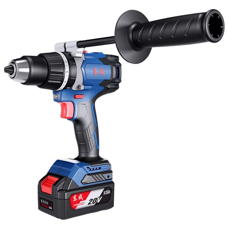 Dongcheng brushless 20V shock drilling lithium electric drill rechargeable flashlight DCJZ03-13 multifunction high-power electric drill