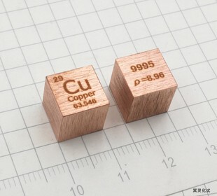 Copper Cube, Metal Copper, Periodic Table Type Cube, 10mm, 8.9g, Cu 99.95, Meditation Test Copper Cube, Metal Copper, Periodic Table Type Cube, 10mm, 8.9g, Cu 99.95, Meditation Test