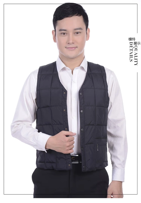 Mùa đông dày vest nam ấm áp trung niên cotton vest vest vest cotton áo ba lỗ nam tập gym