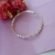 Nhật Bản và Hàn Quốc tính cách trắng chuông bangles nhỏ dễ thương chuyển hạt tươi điều chỉnh vòng tay trang sức bạc sinh viên vòng gỗ trầm hương