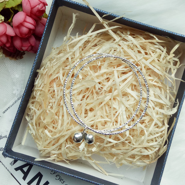 Khí tiết ngọt ngào nhỏ tươi đôi vòng tay chuông bạc Vòng tay dễ thương Vòng tay sinh viên gửi bạn gái vòng tay trẻ em vòng cuff bạc
