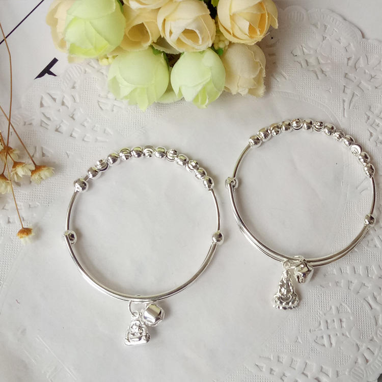 Phong cách dân tộc Vòng đeo tay Phật Guanyin Trẻ em vòng tay người lớn Trang sức đơn giản linh hoạt đẩy kéo hạt vòng tay vòng tay