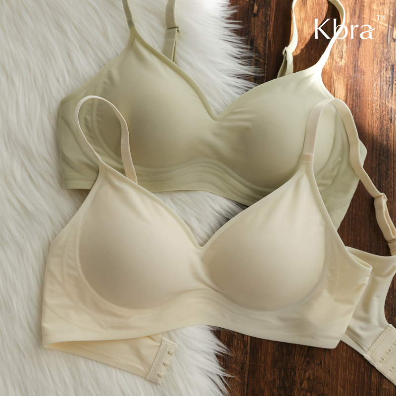 Japanese Milk Silk Seamless Wireless Bra for Women, Push-Up, Minimizes Large Bust, 3D Soft Support Sleep Bra, Thin Summer Style