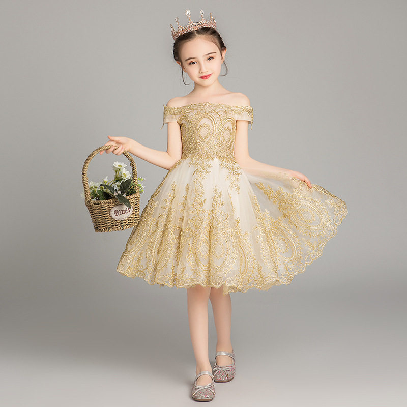 Next Win Girl Foreign Dress Gown Dress Light Extravaganza High-end Children Princess Dresses Summer 2022 New Foreign Pie