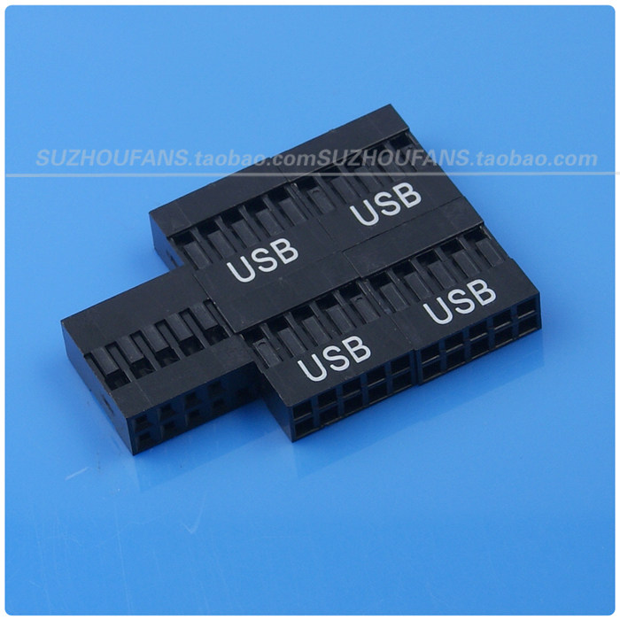 2 54 DuPont plastic shell connector printing USB AUDIO 10 hole plug 1 hole