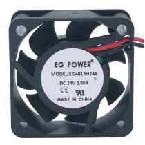 EG POWER 4CM EG4015H24B 2-wire Double Ball 24v industrial cooling fan 4015