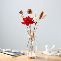 ins Net red Zen showerhead eternal flowers and trees Cotton dried flowers Real flower bouquet Natural pine cones Home decoration ornaments