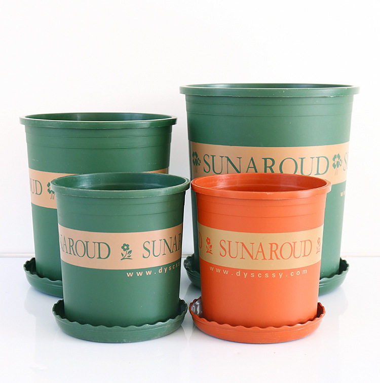 Gallon global flower pot gardening green plant control root pot balcony planting flowers and vegetables green dill potted rose plastic flower pot