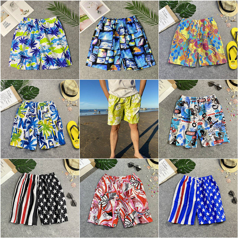 Sanya beach shorts wearing pants and shorts to drain water speed dry and embarrassing couple beach pants