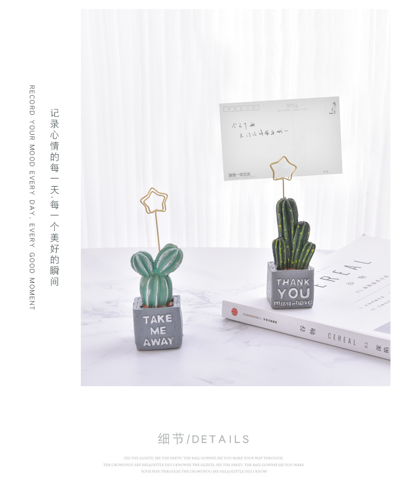 Sáng tạo phim hoạt hình xương rồng thực vật thư mục ảnh máy tính tin nhắn thư mục chủ thẻ kinh doanh bưu thiếp ghi chú clip trang trí dcor shop phụ kiện trang trí nhà đẹp