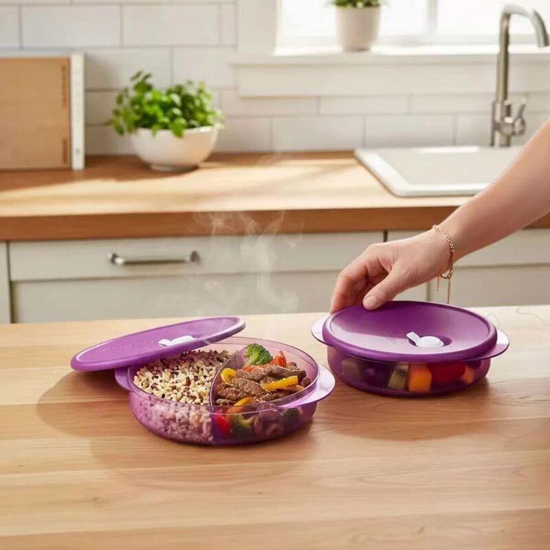 (Hai) 800ml Purple Compartmentalized Banquet Microwave Lunch Box (Hai) 800ml Purple Compartmentalized Banquet Microwave Lunch Box