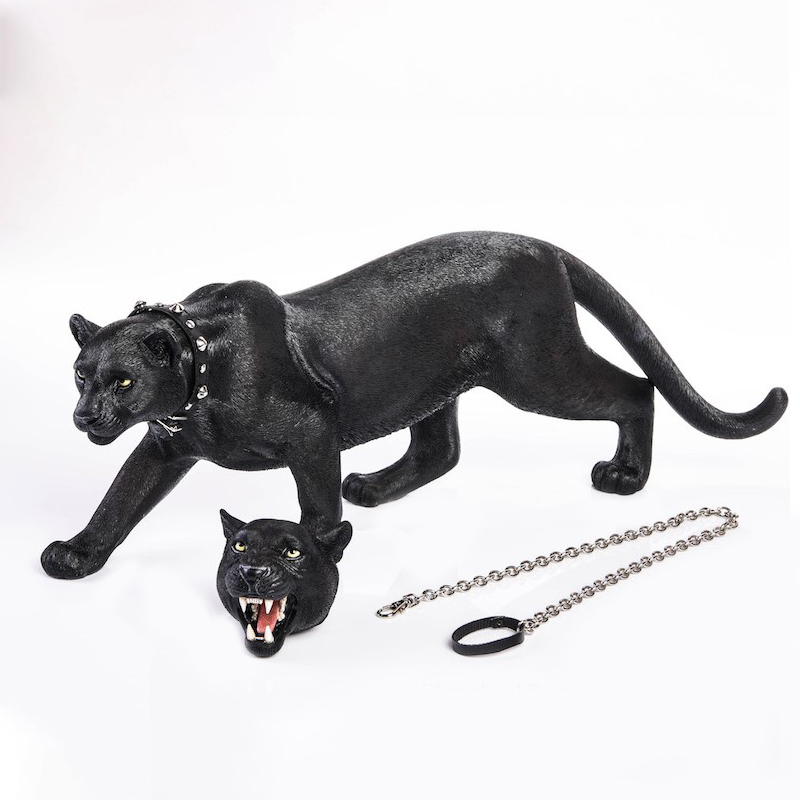 JXK 1/6 Leopard Black Panther Figure Animal Model Decor