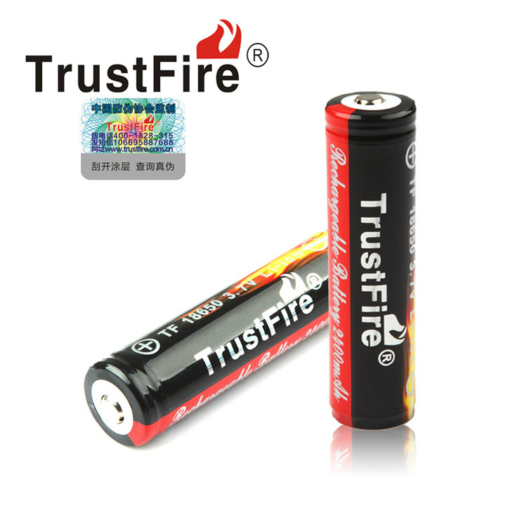 TrustFire 18650 lithium battery color fit original foot quantity 2400mAh flashlight battery