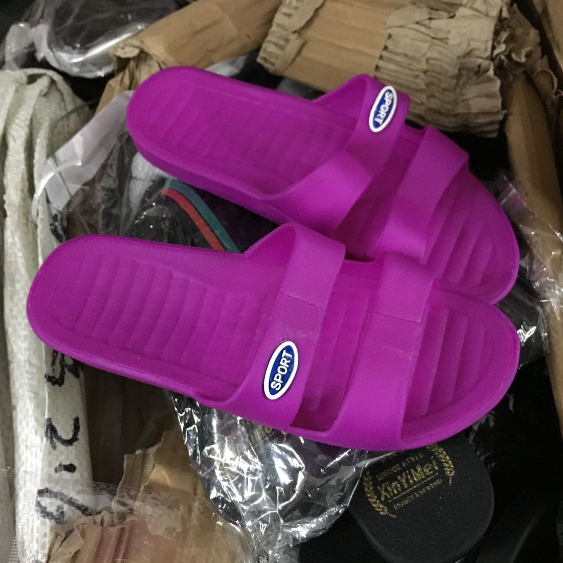 Shanhe 010 classic old style solid color Macaron candy color one-piece flat heel cross film and television wild cool slippers