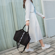 New canvas portable shopping bag large capacity foldable travel portable mom bag Travel multi-function mommy bag