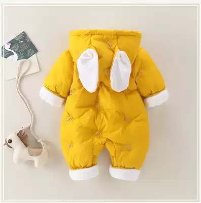 Newborn baby clothes thickened winter clothes boy baby cotton clothes cotton padded jacket festive jumpsuit suit