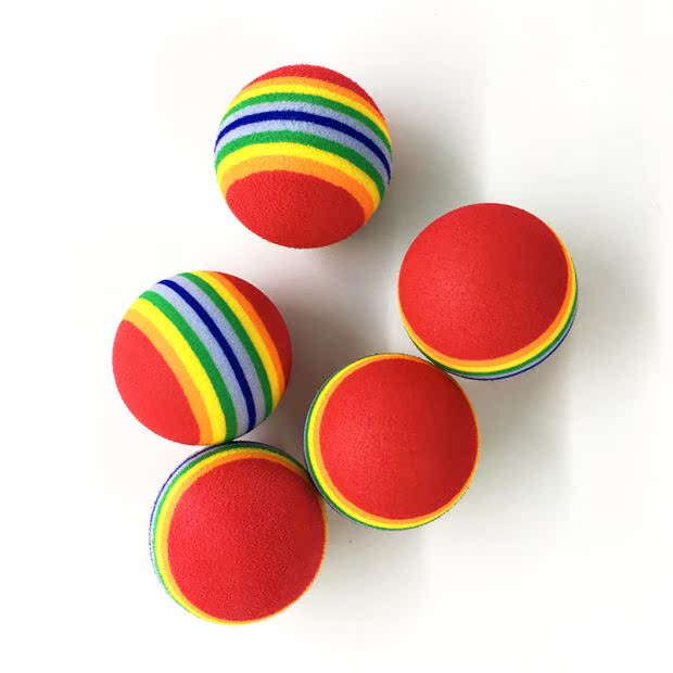 Pentagram Golden Yellow Pet Sọc Rainbow Ball Ball Ball Toy Toy Cat Rainbow Ball Pet Vật tư - Mèo / Chó Đồ chơi bộ đồ chơi cho mèo