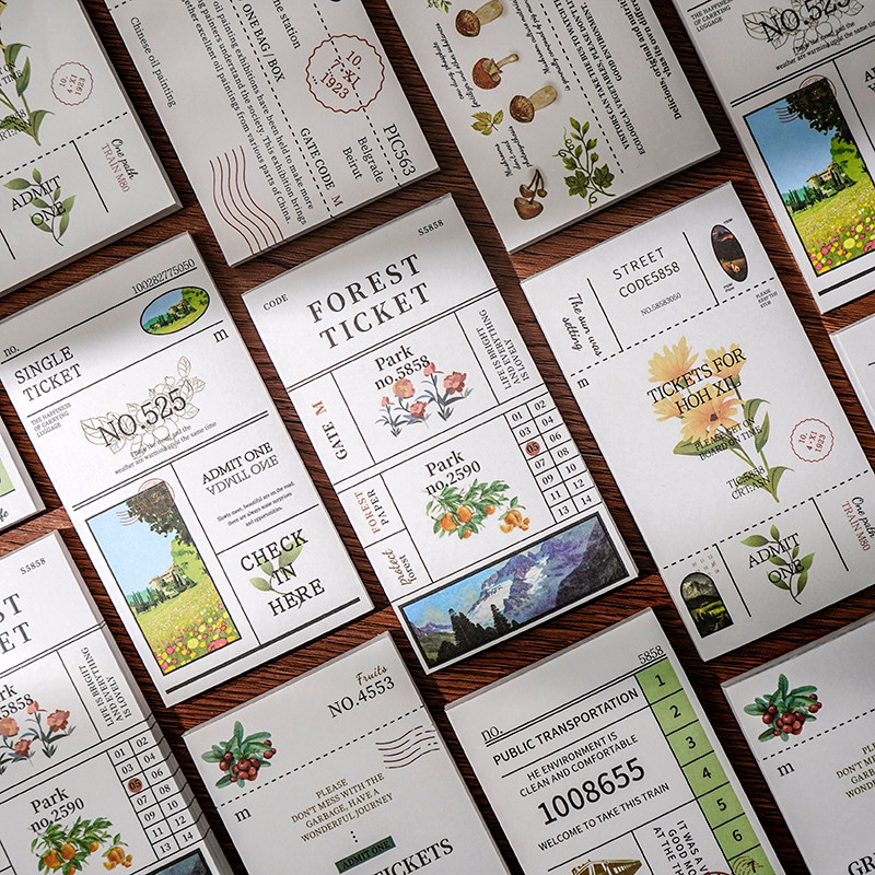 Creative retro flower post-it note that students can tear off the note paper non-sticky hand account material decoration ins wind plan