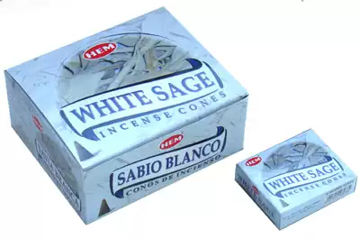 Imported Hem White Sage Cones White Sage Cone Incense (Order)1 box of 10 out of stock